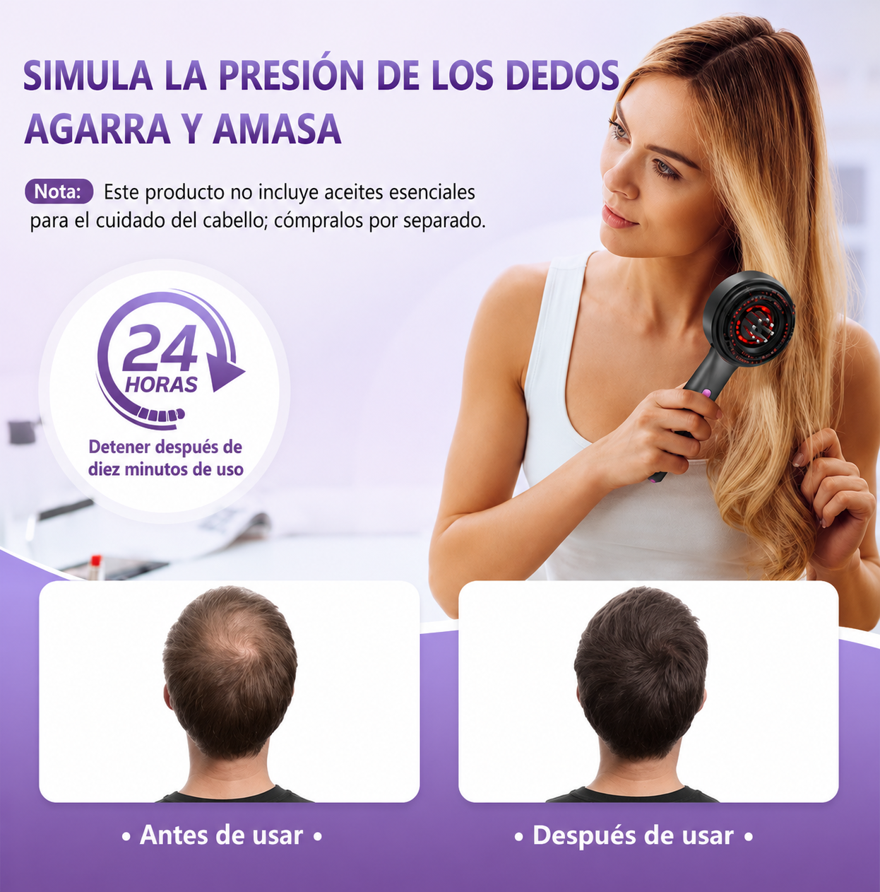 Masajeador Capilar Eléctrico 3 en 1