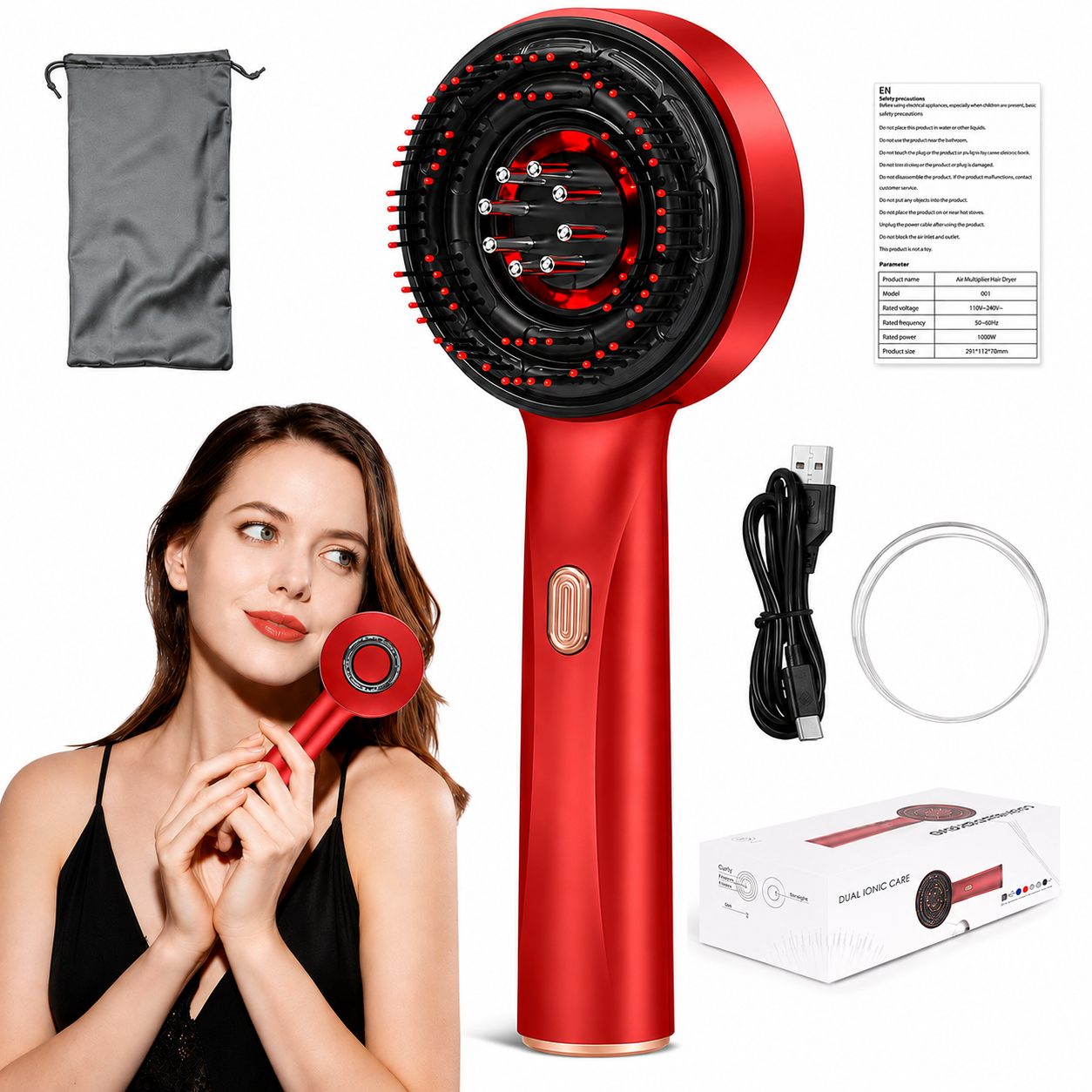 Masajeador Capilar Eléctrico 3 en 1